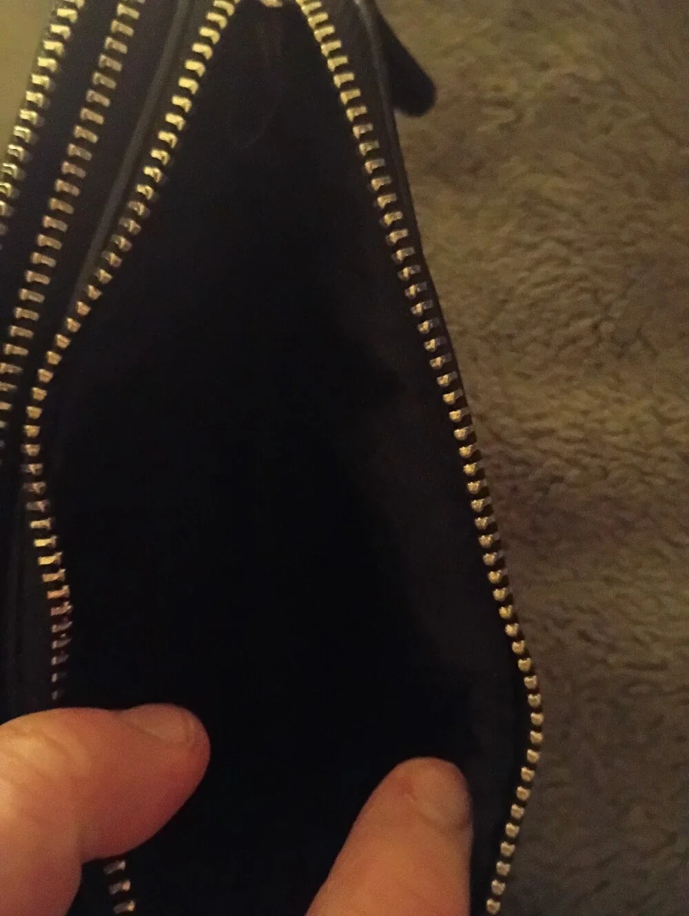 Coach Black & Charcoal Signature Zip Wristlet with Flower Charm